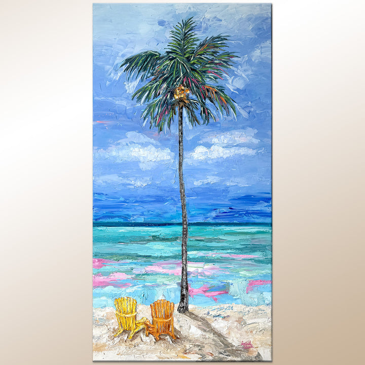 Island Interlude For Two – Original Oil On Canvas