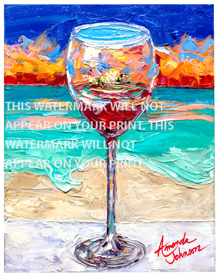 Red Wine Sunset - Signed Archival Paper Print
