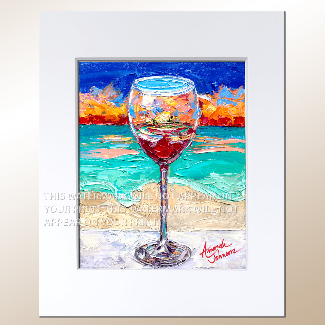 Red Wine Sunset - Signed Archival Paper Print