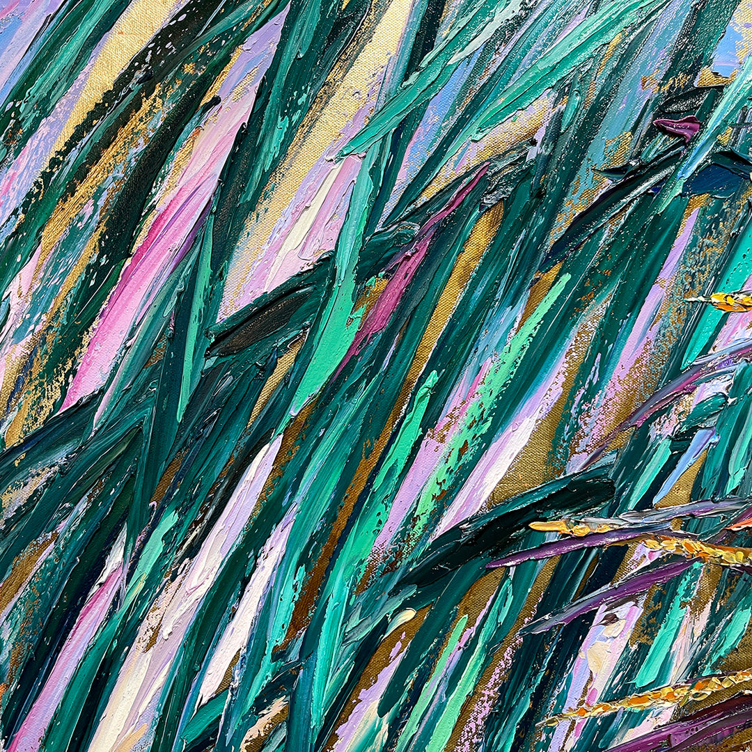 Gold Leaf Coconuts 15 – Original Oil and Gold Leaf On Canvas