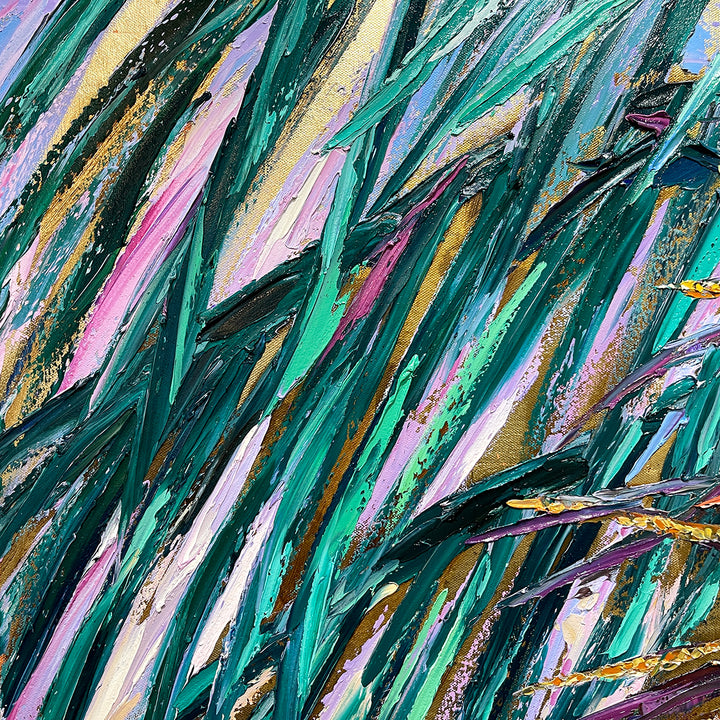 Gold Leaf Coconuts 15 – Original Oil and Gold Leaf On Canvas