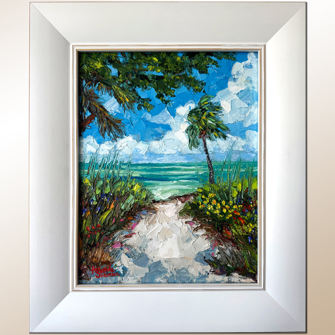 Beach Blooms – Original Oil On Canvas