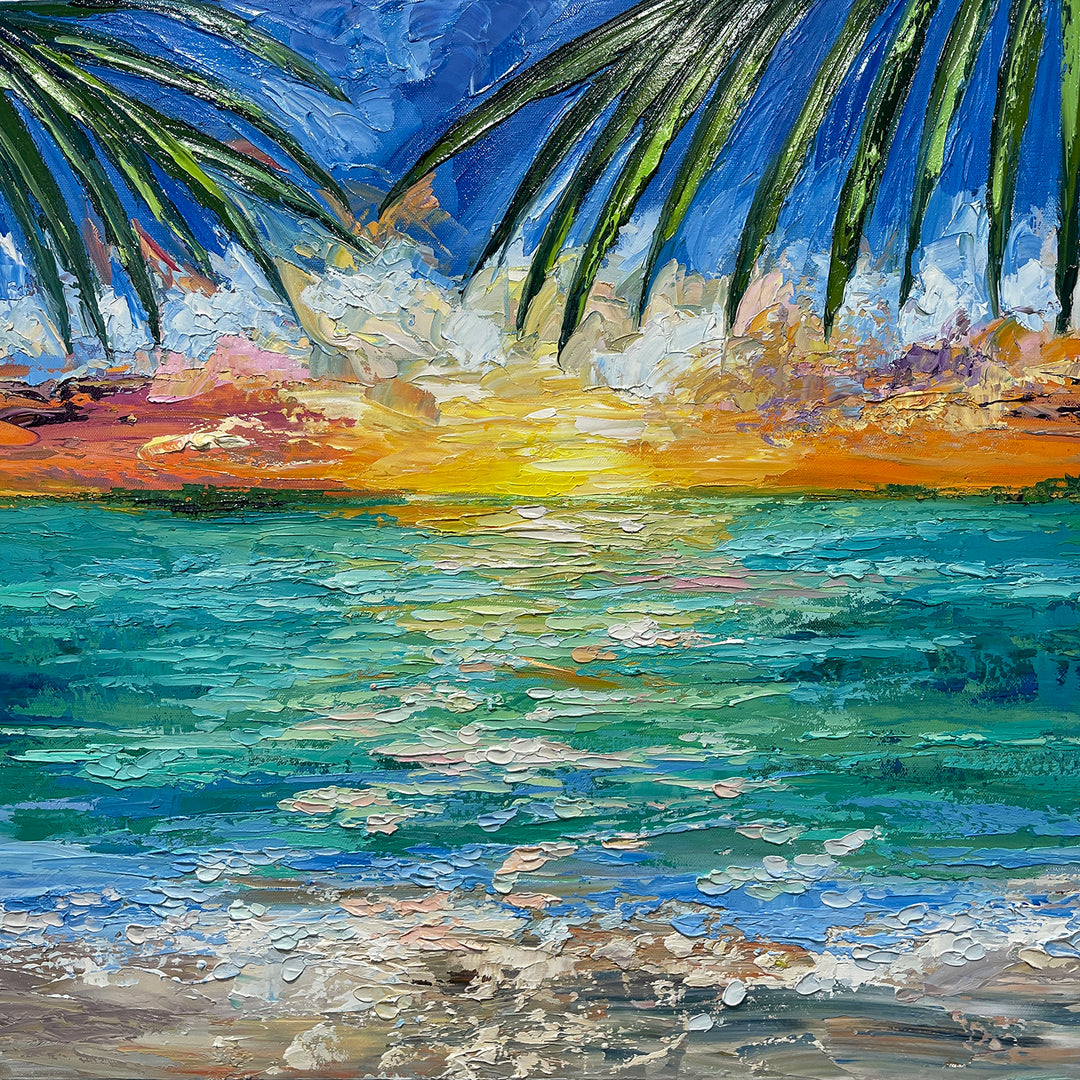 SOLD-Beyond The Sunset – Original Oil On Canvas