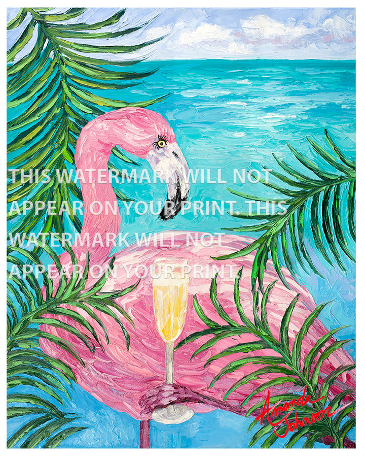 Champagne in Paradise- Signed Archival Paper Print