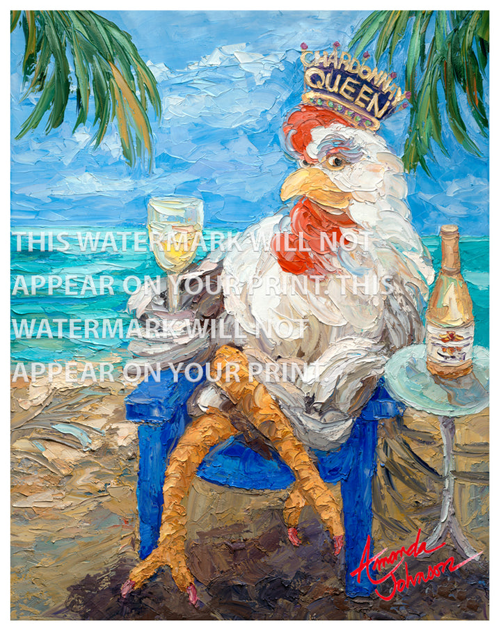 The Chardonnay Queen - Signed Archival Paper Print