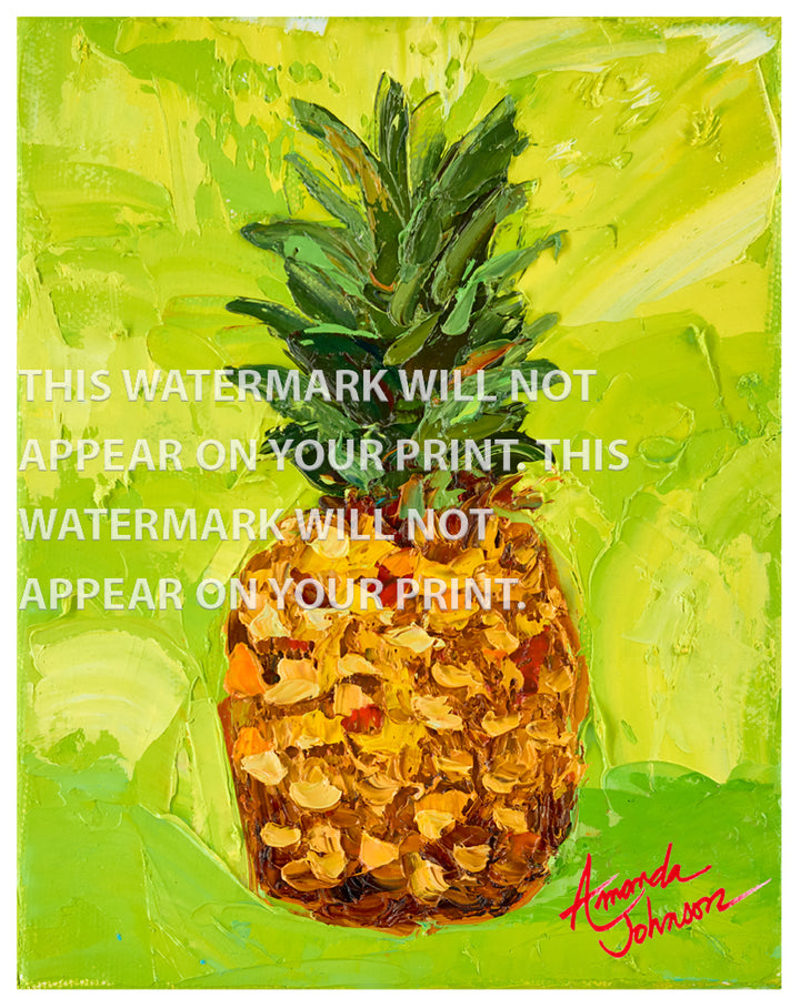 Chartreuse Pineapple - Signed Archival Paper Print