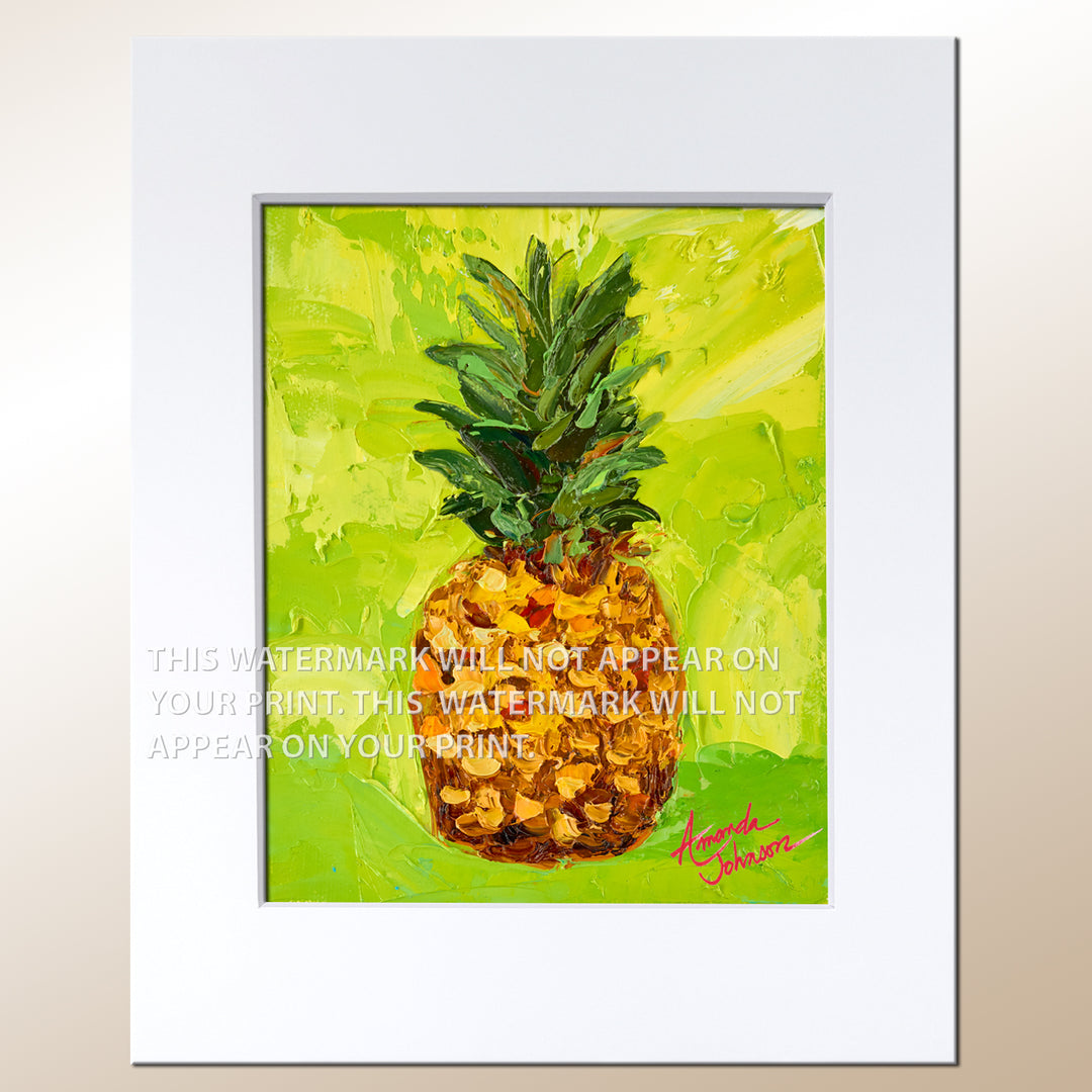 Chartreuse Pineapple - Signed Archival Paper Print