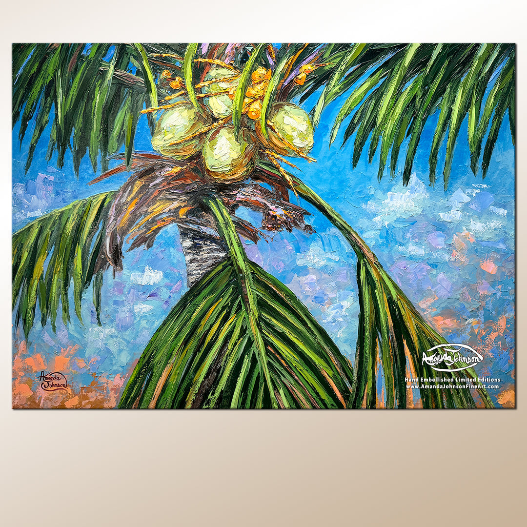 Coconut Punch – LE Embellished Giclee On Canvas