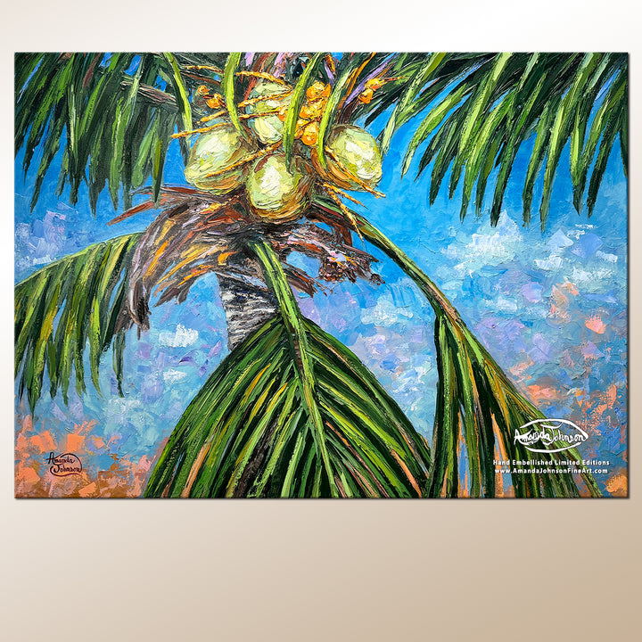 Coconut Punch – LE Embellished Giclee On Canvas
