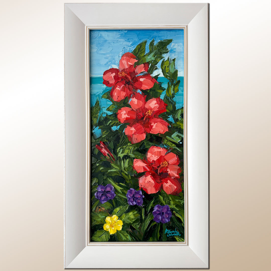 Hibiscus Three – Original Oil On Canvas