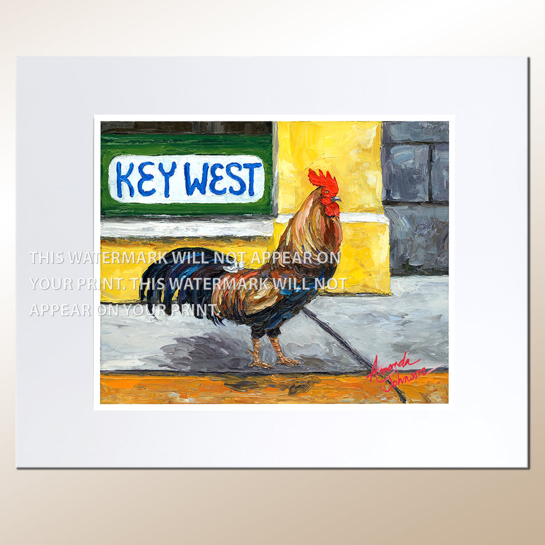 Key West Rooster - Signed Archival Paper Print