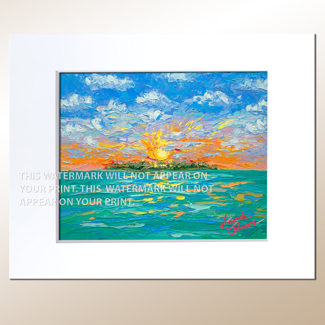 Keys Teal Sunset - Signed Archival Paper Print