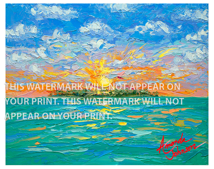 Keys Teal Sunset - Signed Archival Paper Print