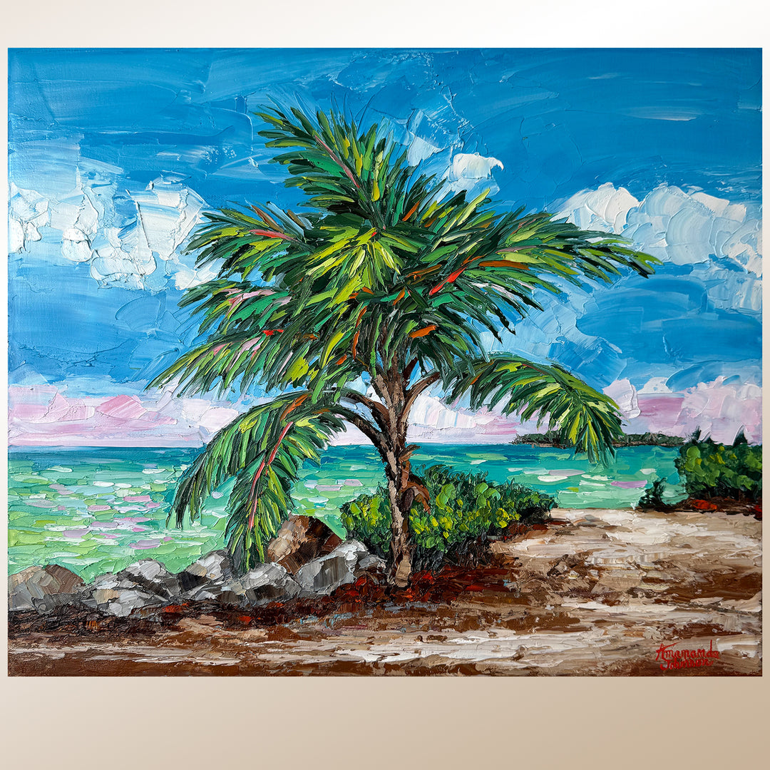 Lone Palm – Original Oil On Canvas