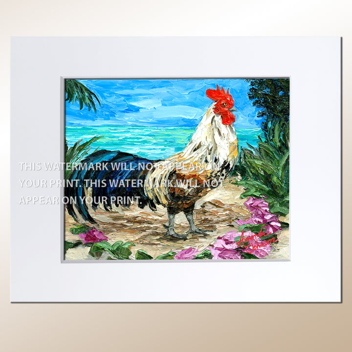 Morning Glory Rooster - Signed Archival Paper Print