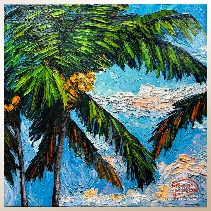 Palm Touch – LE Embellished Giclee On Canvas
