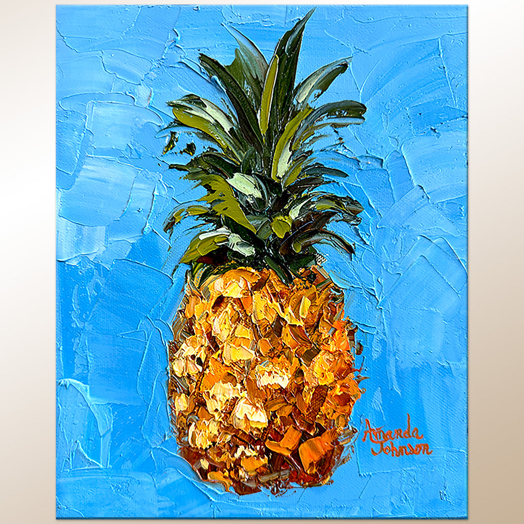 Pina Azul – Original Oil On Canvas