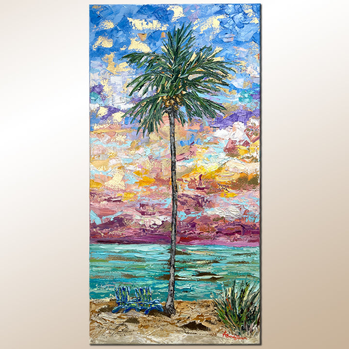 Reflections Of A Dream - Gold Leaf, Original Oil On Canvas