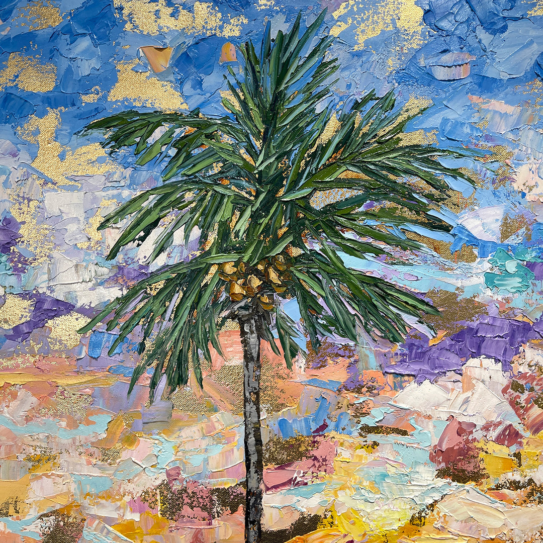 Reflections Of A Dream - Gold Leaf, Original Oil On Canvas