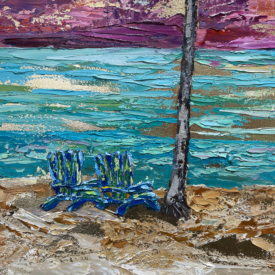 Reflections Of A Dream - Gold Leaf, Original Oil On Canvas