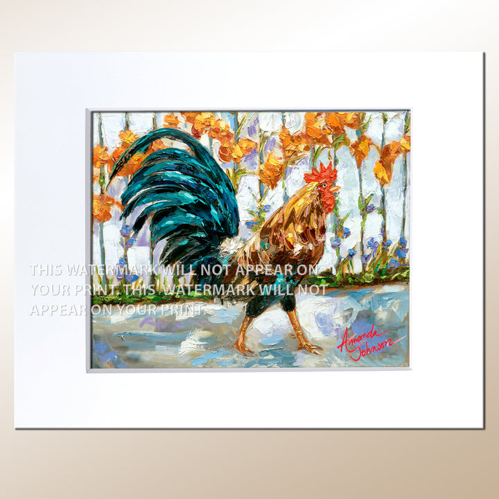 Rooster Walk - Signed Archival Paper Print