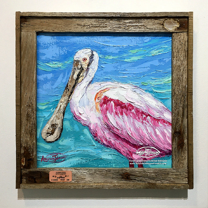 Roseate Spoonbill – Lobster Trap Frame – LE