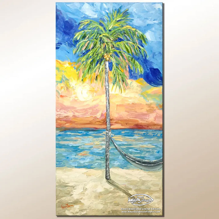 Serenity In Pastels – LE Embellished Giclee On Canvas