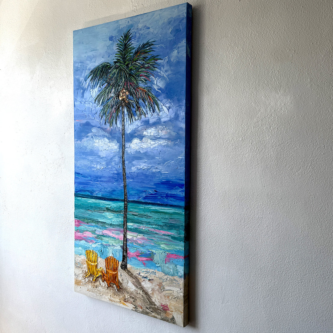 Island Interlude For Two – Original Oil On Canvas