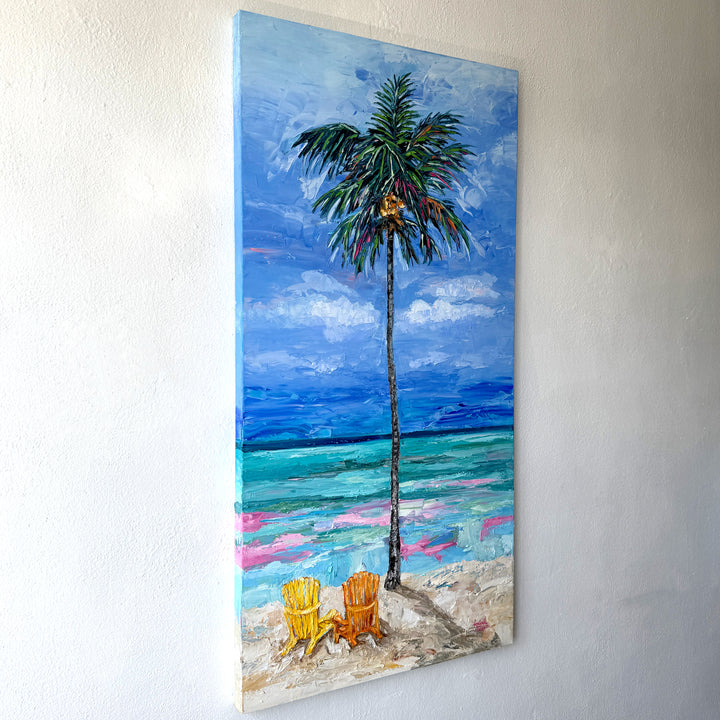 Island Interlude For Two – Original Oil On Canvas