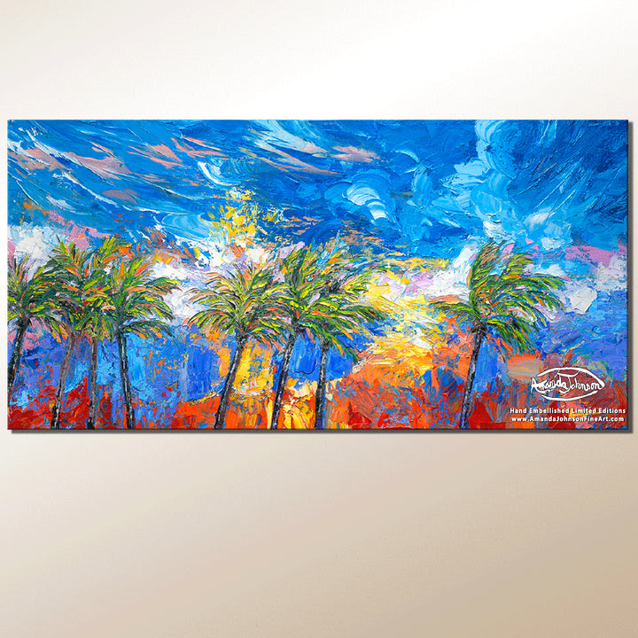 Tropical Winds – LE Embellished Giclee On Canvas