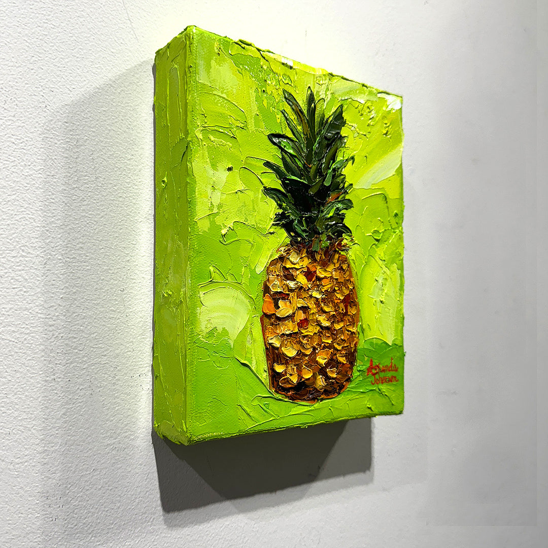 Chartreuse Pineapple – Original Oil On Canvas