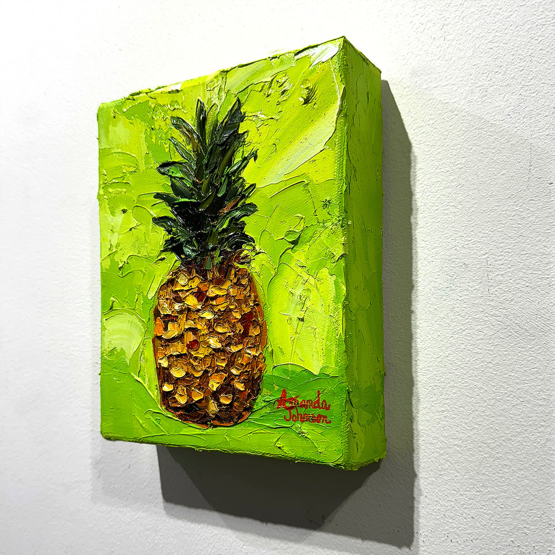 Chartreuse Pineapple – Original Oil On Canvas