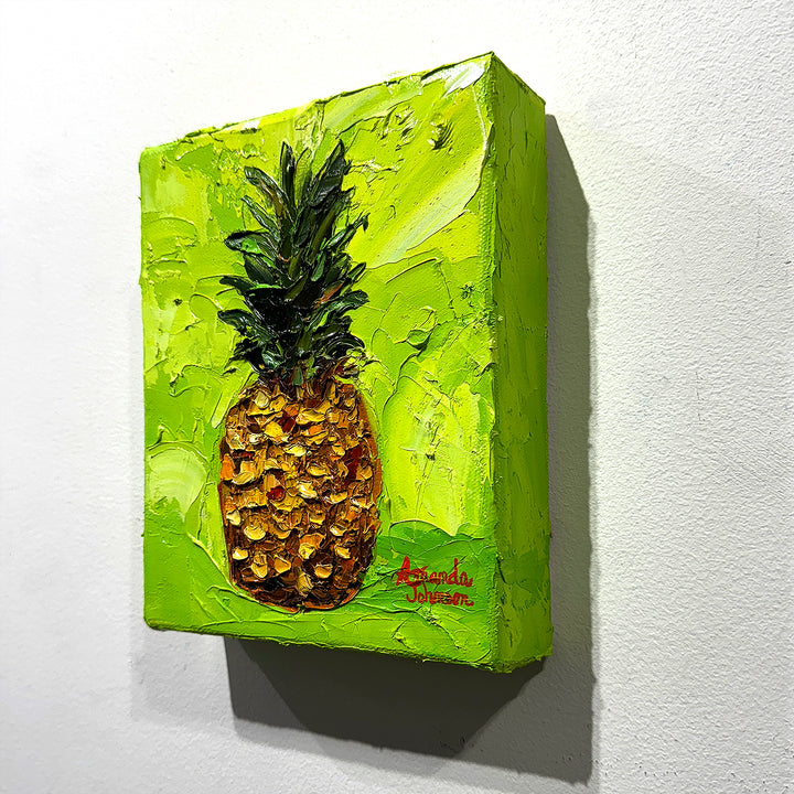 Chartreuse Pineapple – Original Oil On Canvas