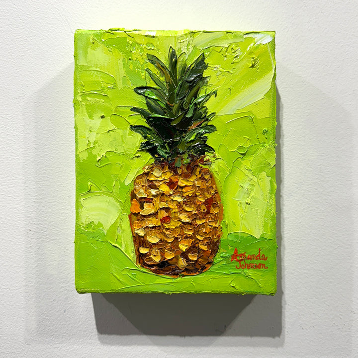 Chartreuse Pineapple – Original Oil On Canvas