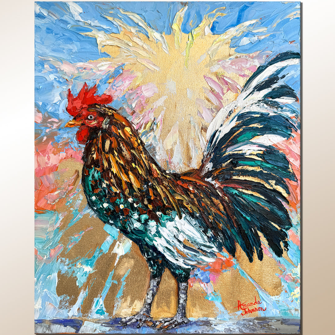 Galorious-Rooster – Original Oil On Canvas