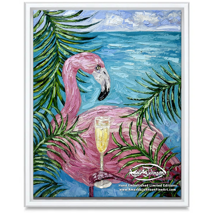 Champagne In Paradise – LE Embellished Giclee On Canvas