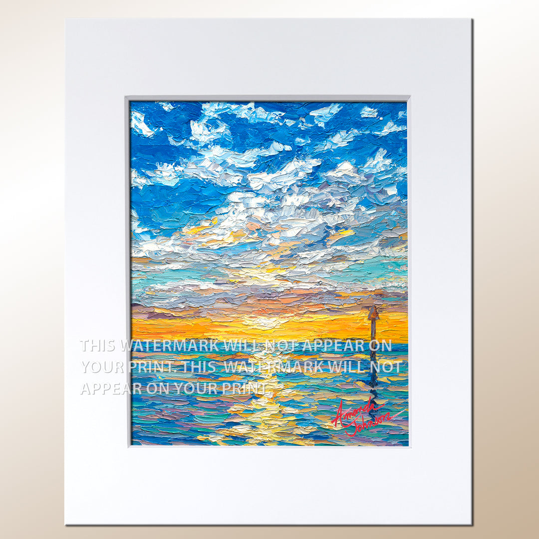 Channel Marker Sunset - Signed Archival Paper Print
