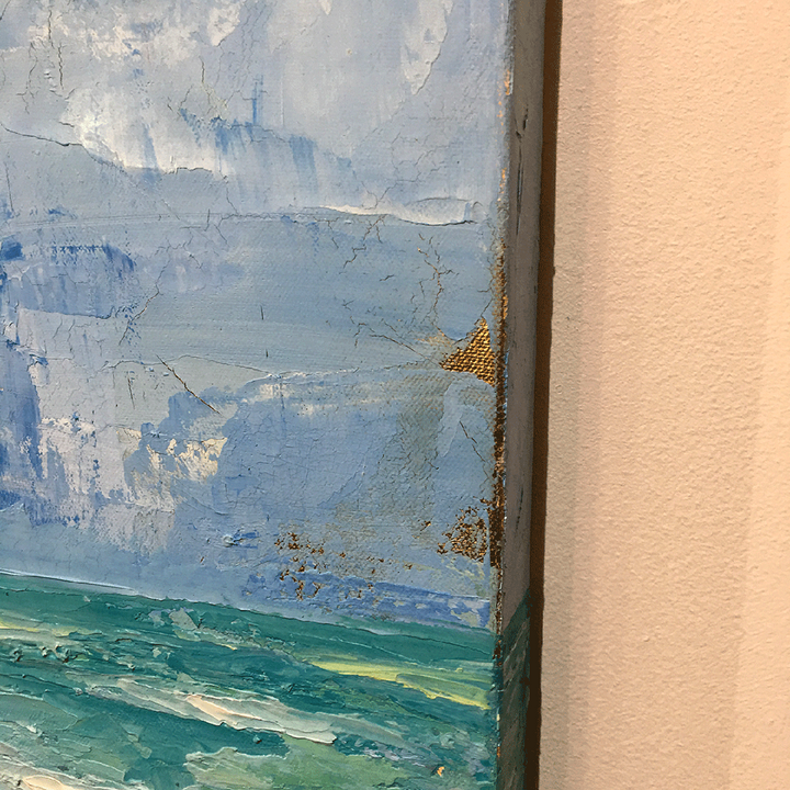 Rustic Beach Palm – LE Embellished Giclee On Canvas