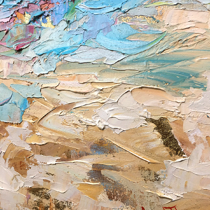 Rustic Beach Palm – LE Embellished Giclee On Canvas