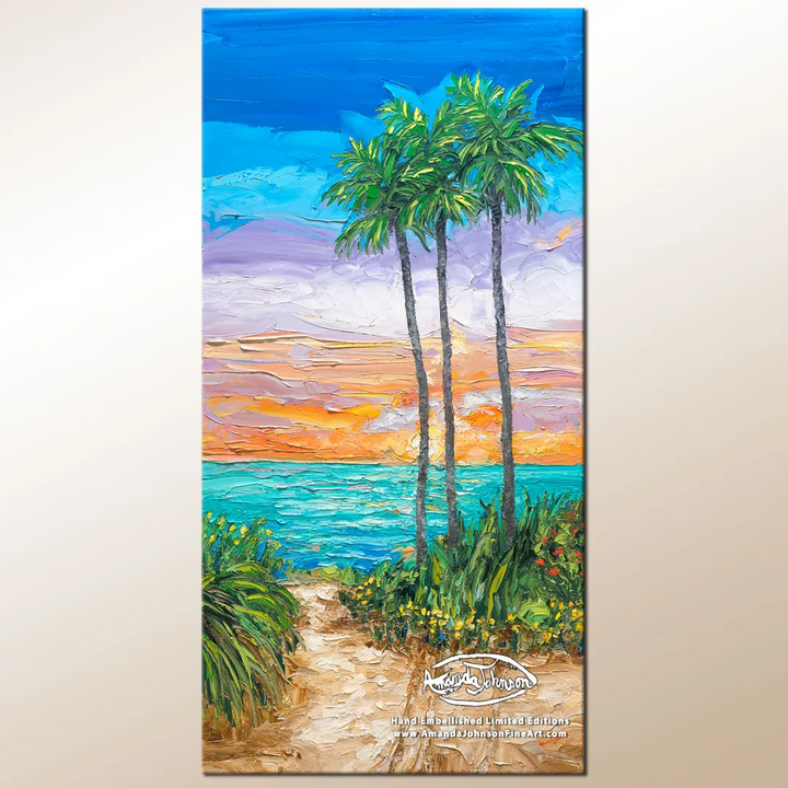 Untitled Sunset – LE Embellished Giclee On Canvas