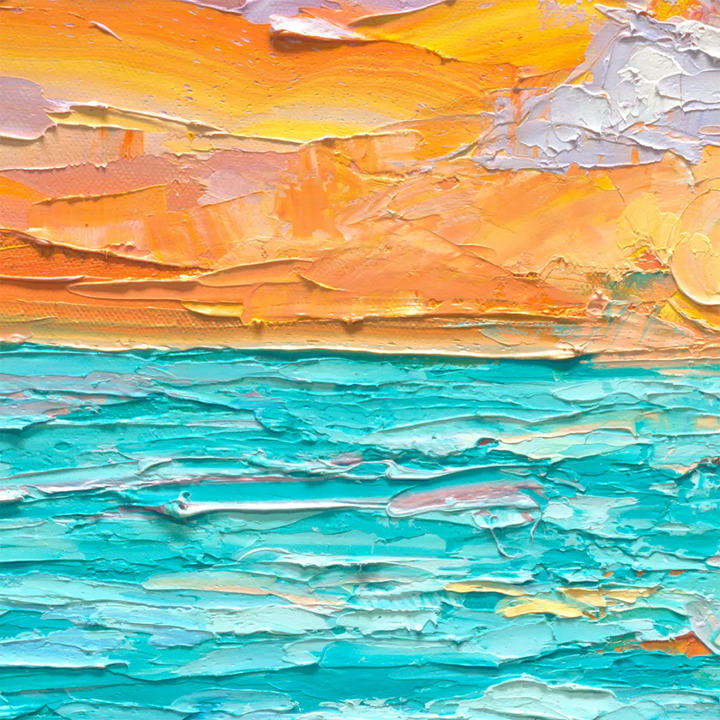 Untitled Sunset – LE Embellished Giclee On Canvas