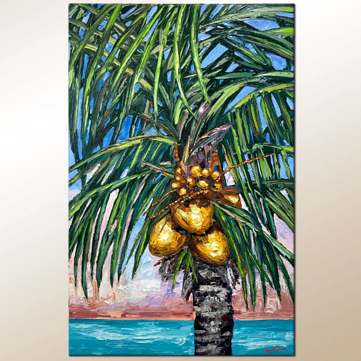 Glowing Genus Cocos- Original Oil On Canvas
