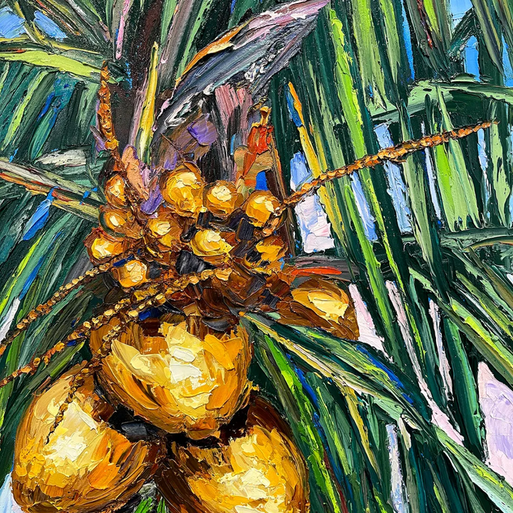 Glowing Genus Cocos- Original Oil On Canvas