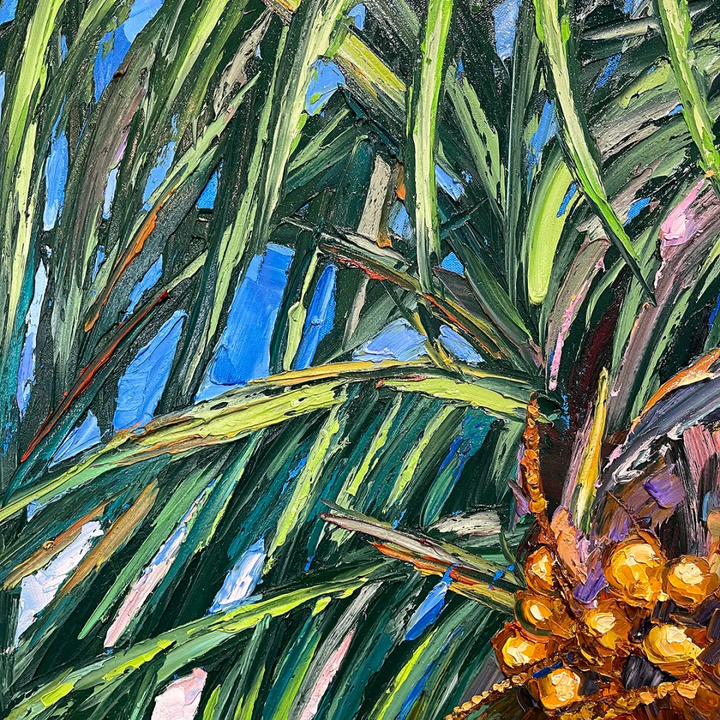 Glowing Genus Cocos- Original Oil On Canvas