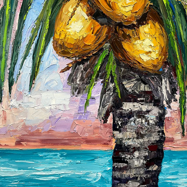 Glowing Genus Cocos- Original Oil On Canvas