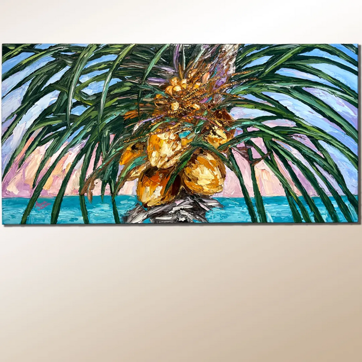 Bountiful Coconuts – Original Oil On Canvas