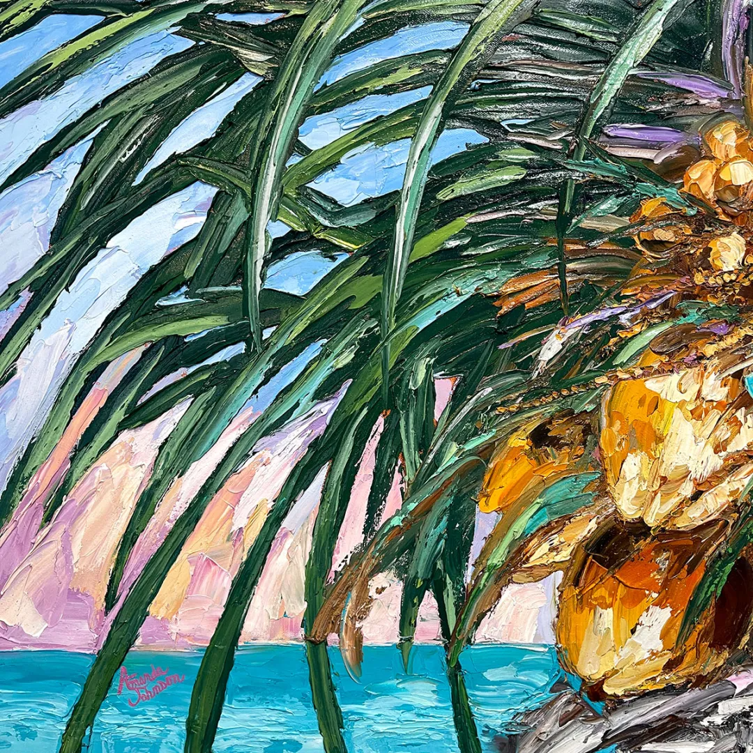 Bountiful Coconuts – Original Oil On Canvas
