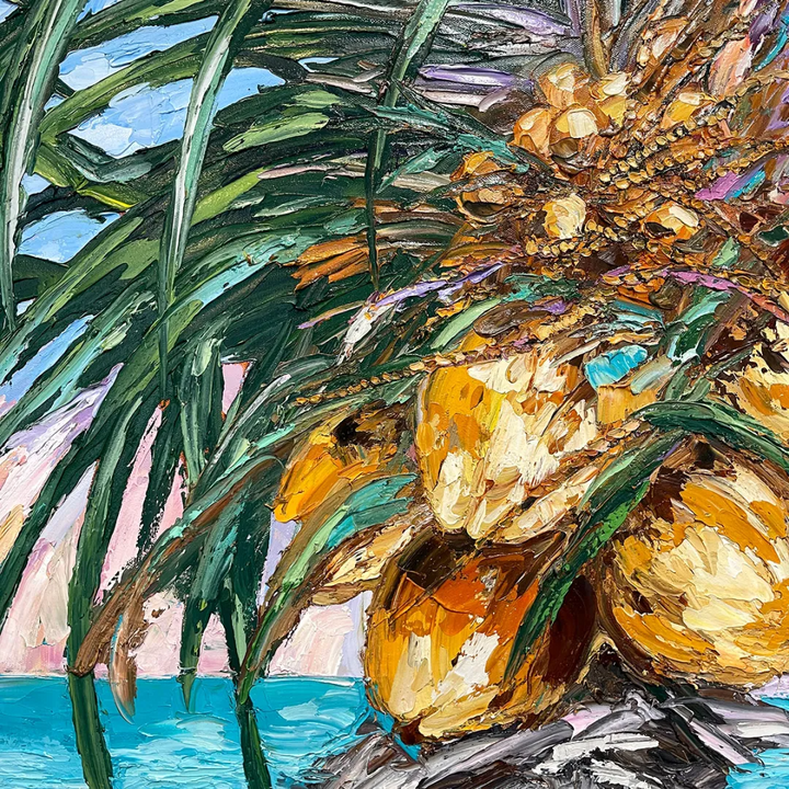 Bountiful Coconuts – Original Oil On Canvas