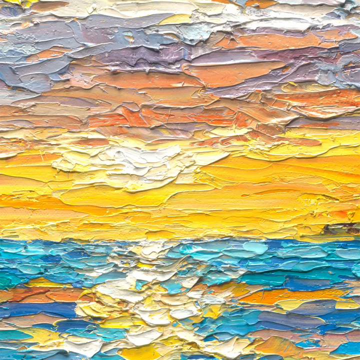 Keys Channel Marker Sunset- LE Giclee On Canvas