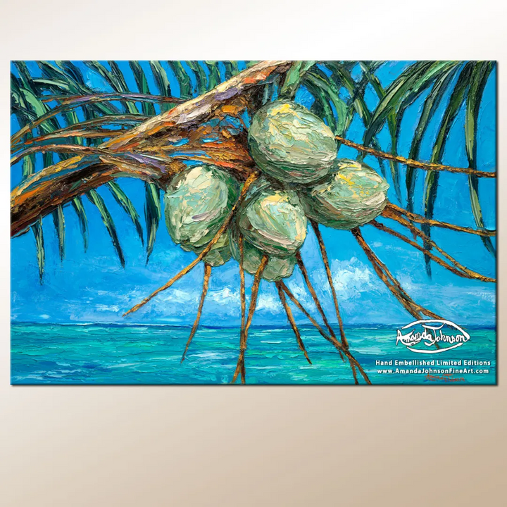 Coconut Horizon – LE Embellished Giclee On Canvas